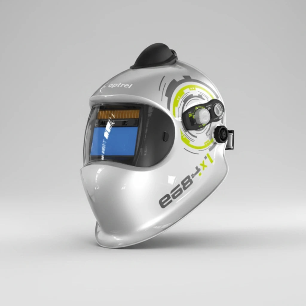 optrel e684 Frischluftautomatikschweißhelm silber