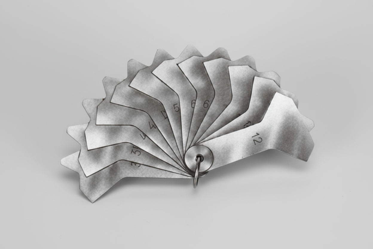 Schweißnahtlehre 3–12 mm (12 Blatt)