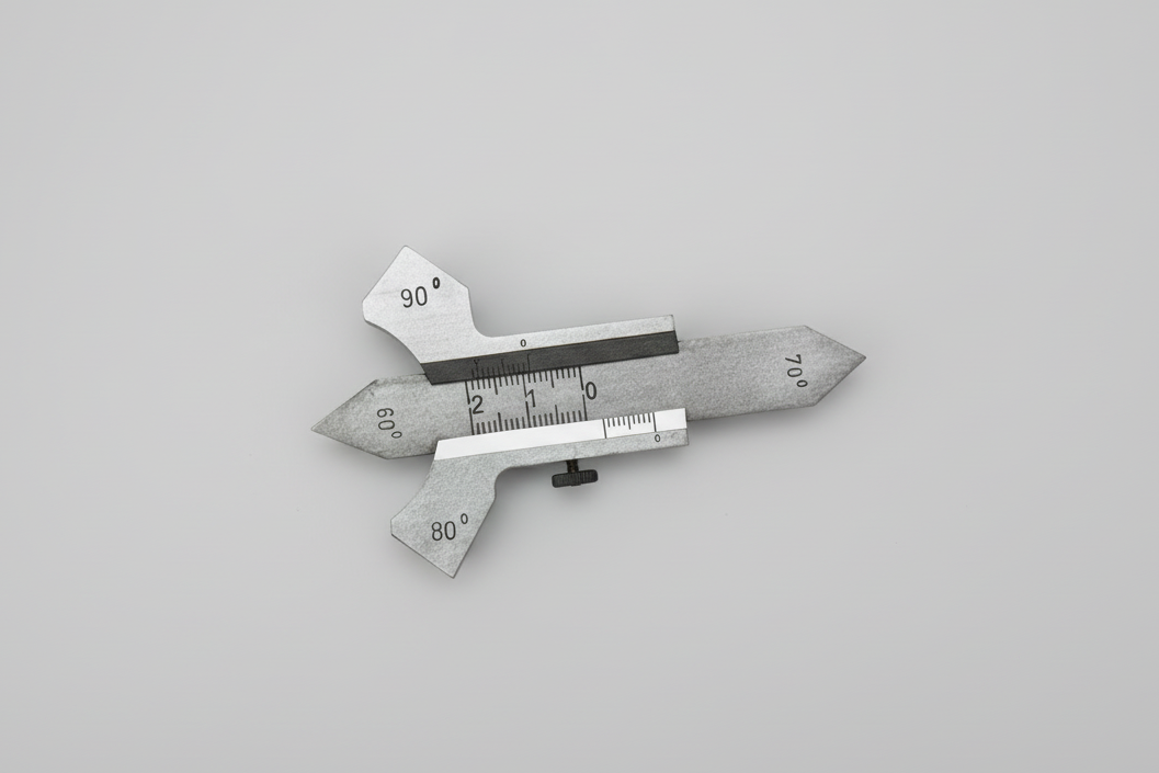 Schweißnahtlehre 0–20 mm 60°/80°/90°